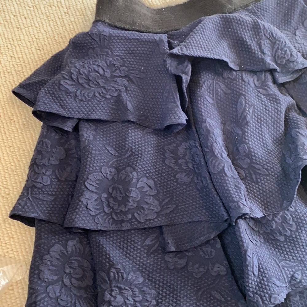 Navy Ruffle Mini Skirt - Picture 3 of 3